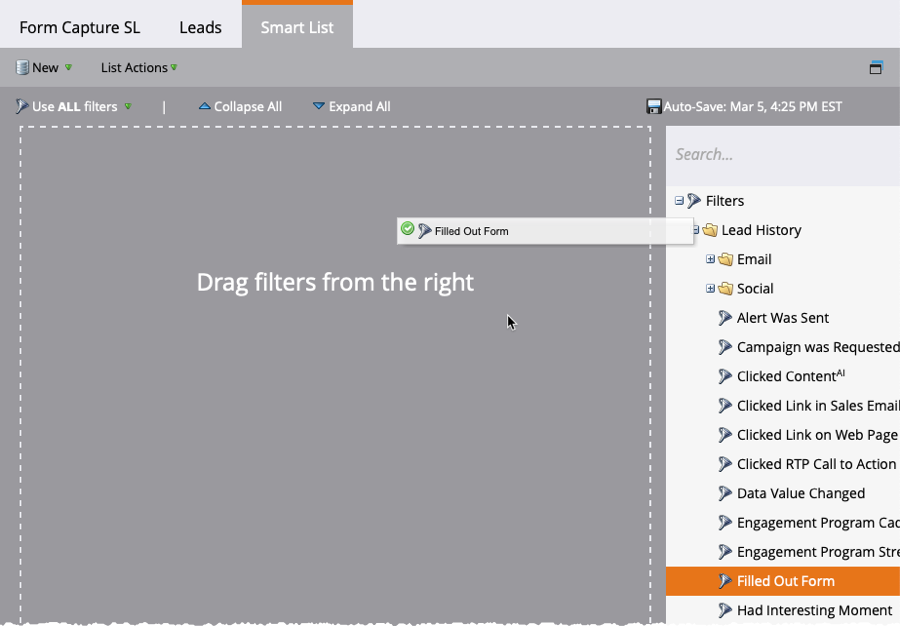 marketo filter