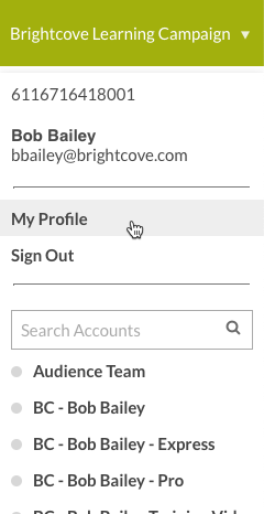 Profile information link