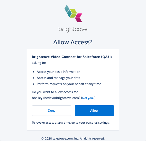 salesforce allow access